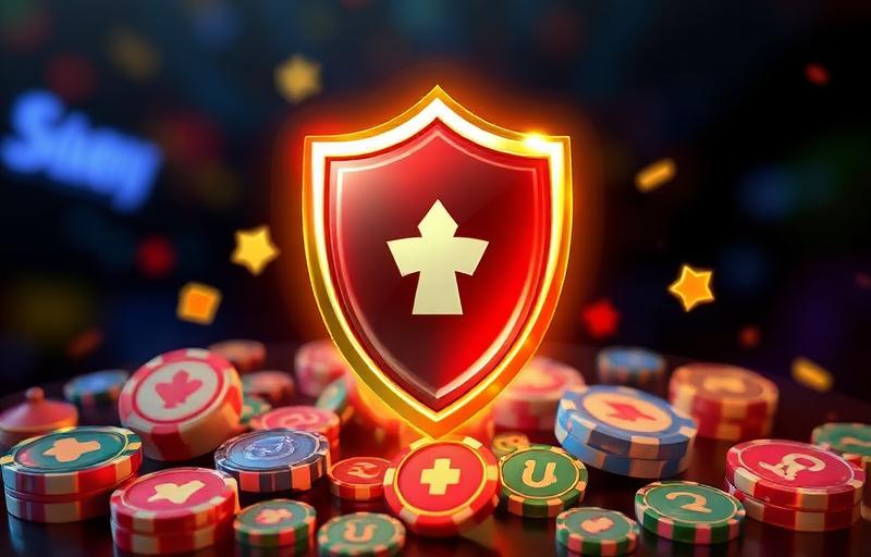 Shield around players with safety and responsibility icons