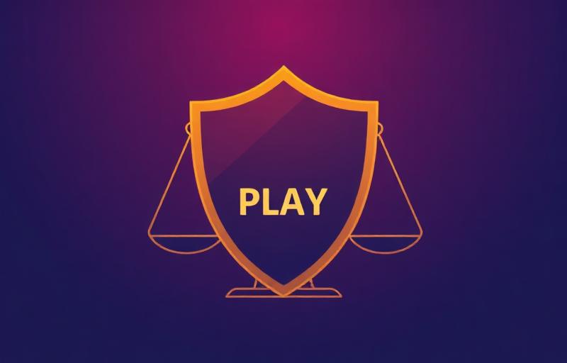 Calming illustration of a balanced scale with gaming symbols on one side and lifestyle activities (exercise, reading, socialising) on the other