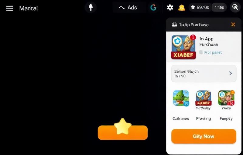 Business model diagram showing free-to-play game at centre with revenue streams (ads, IAP, subscriptions) flowing outward